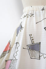 Pastel Shapes Swishy Skirt XS-M