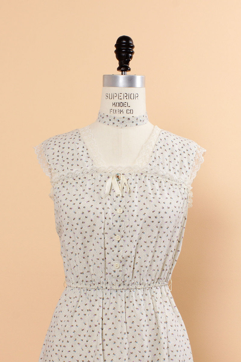 Lacey Ivory Floral Dress S