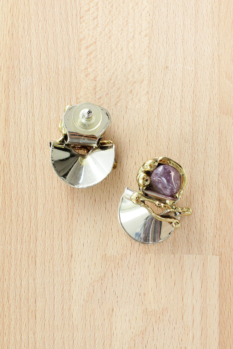 Brutalist Crystal Earrings