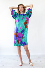Silk Leaf Print Dress S/M