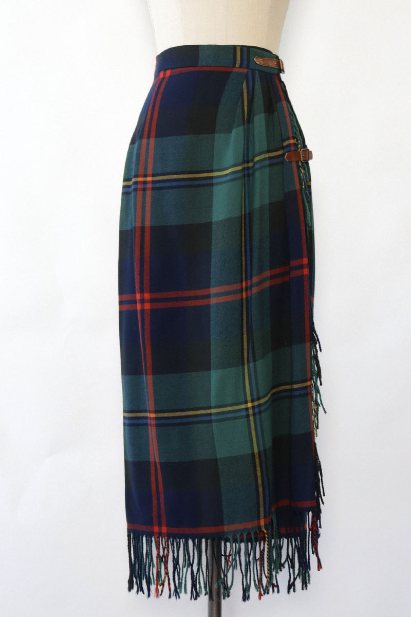 Ralph Lauren Plaid Blanket Skirt S/M