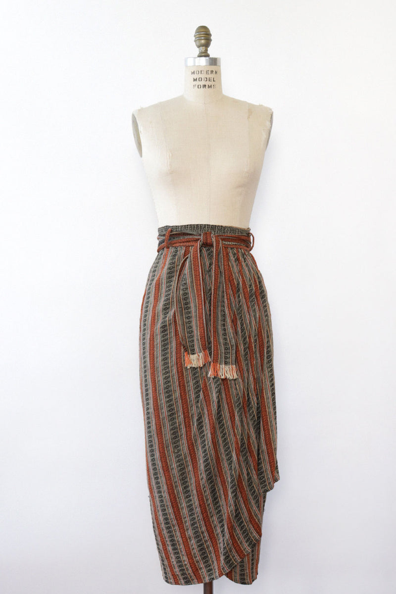 Shelli Draped Woven Tie Skirt XS-M