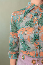 Edwardian Ladies Novelty Blouse XS