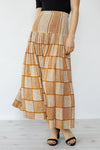 Mustard Geometric Skirt S/M