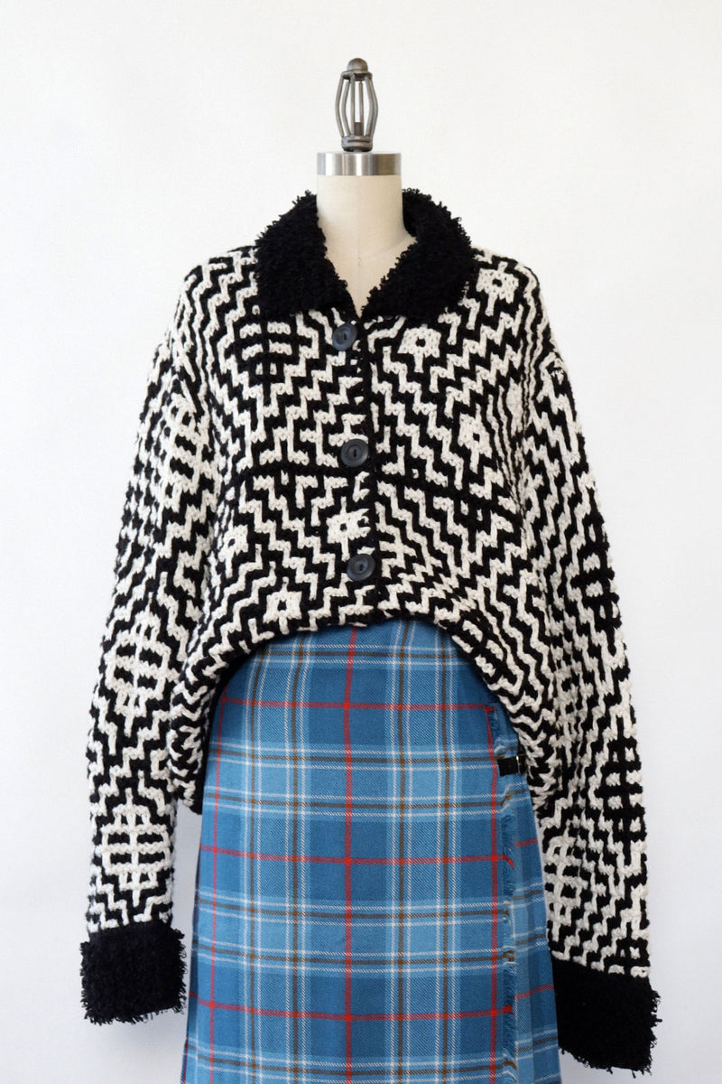 Michael Simon Chunky Graphic Cardigan M/L