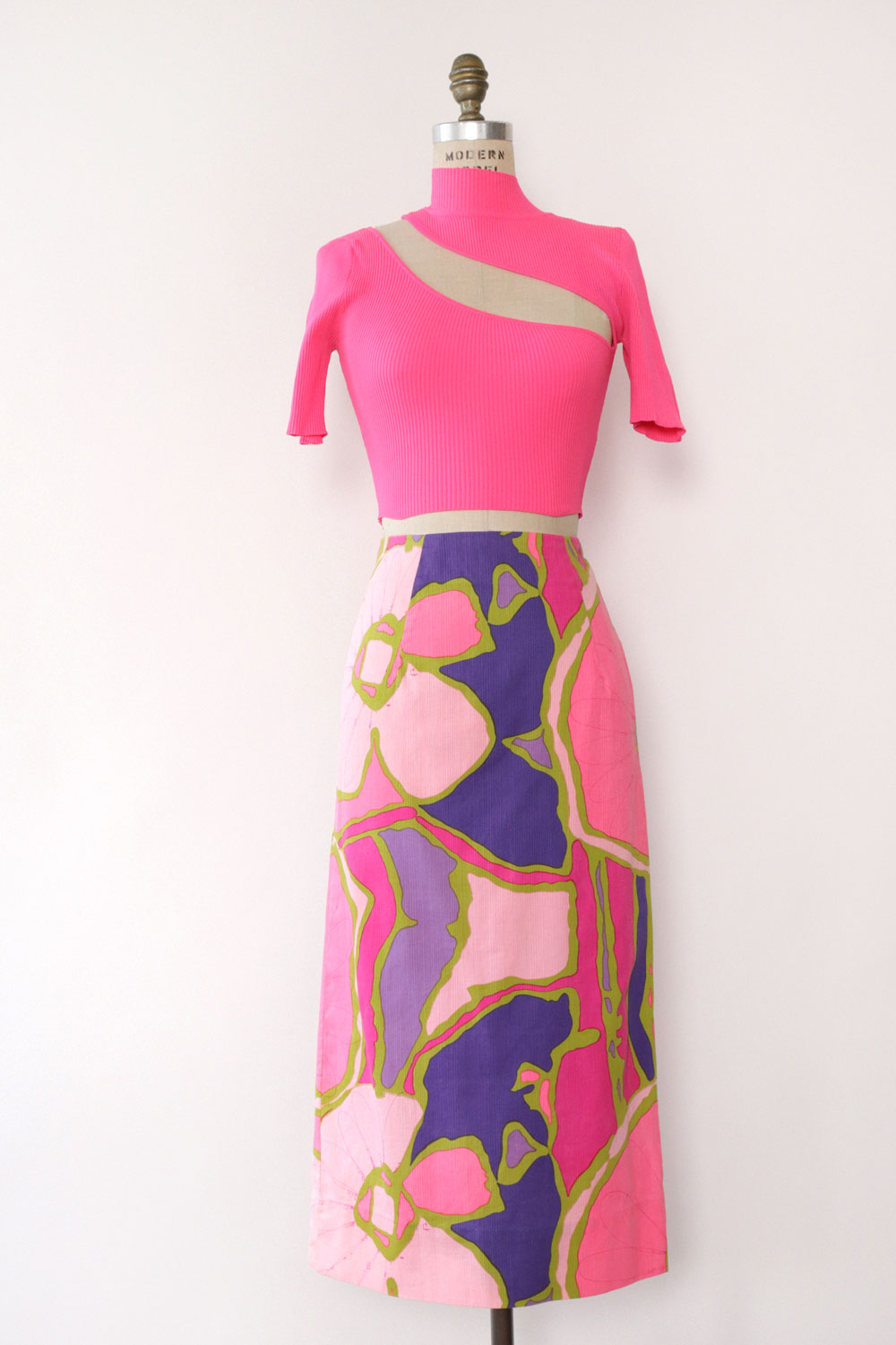 Technicolor Macro Floral Midi S/M