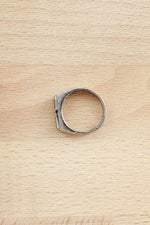 Sterling R Initial Ring