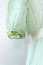 Mint Embroidered Puff Maxi XS-M