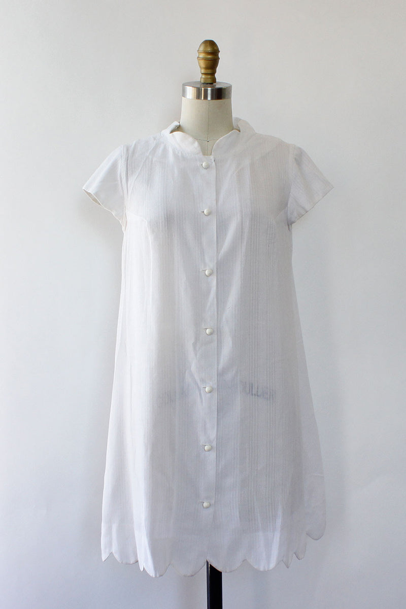 Mod Scallop Mini Dress XS