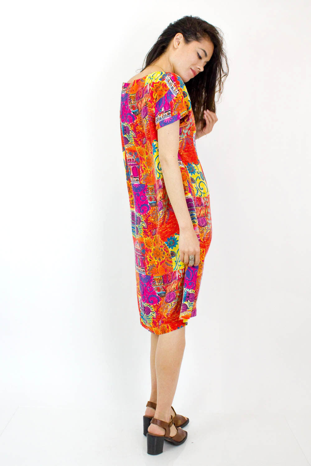 Jaeger Silk Pocket Tee Dress M