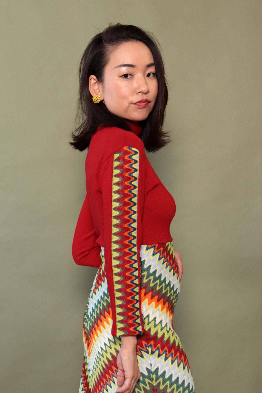 Zigzag Skater Dress S/M