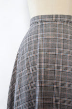 Glen Plaid Sweeping Maxi Skirt XS