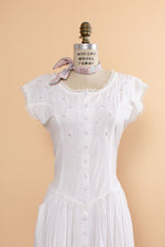 Starina White Cotton Dress M