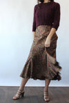 Ralph Lauren Satin Paisley Skirt L