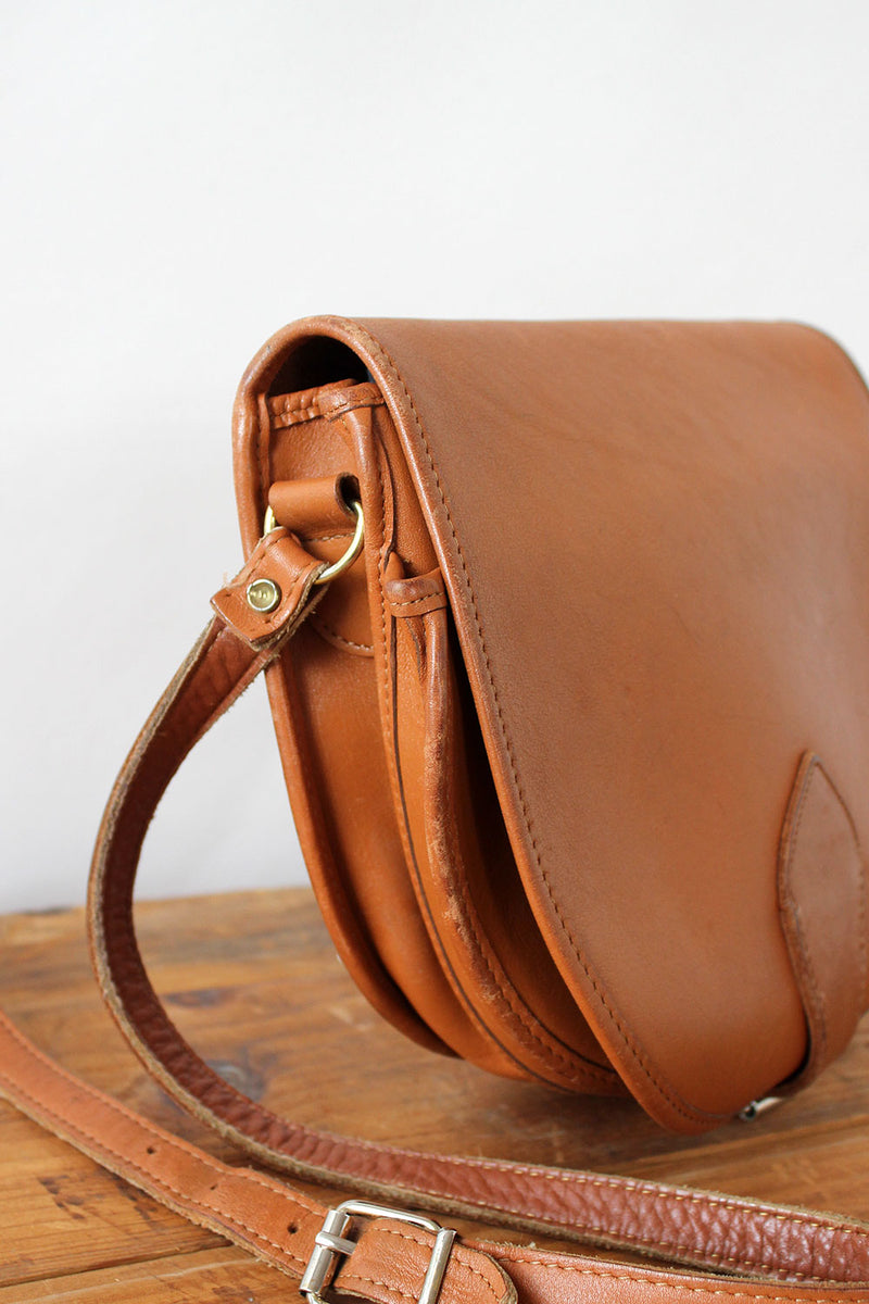 Toffee Leather Saddle Bag