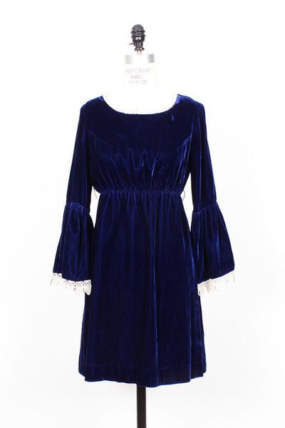 Velvet Bell Sleeve Dress S Velvet Bell Sleeve Dress S