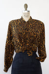 Silk Leopard Buttondown S/M