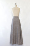 Glen Plaid Sweeping Maxi Skirt XS