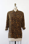 Silk Leopard Buttondown S/M