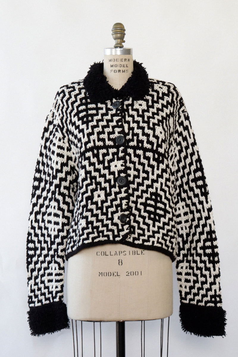Michael Simon Chunky Graphic Cardigan M/L
