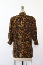 Silk Leopard Buttondown S/M