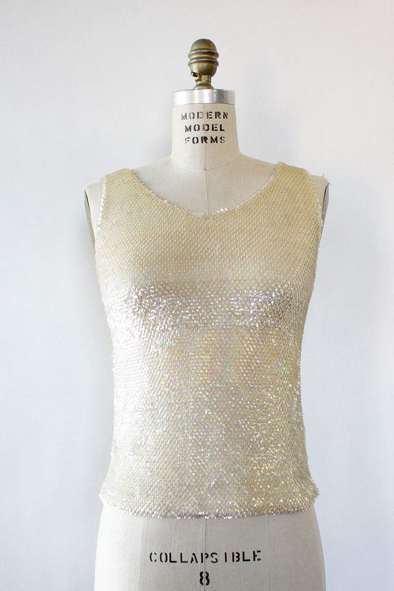Champagne Sequin Tank XS/S
