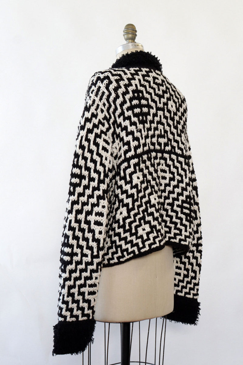 Michael Simon Chunky Graphic Cardigan M/L