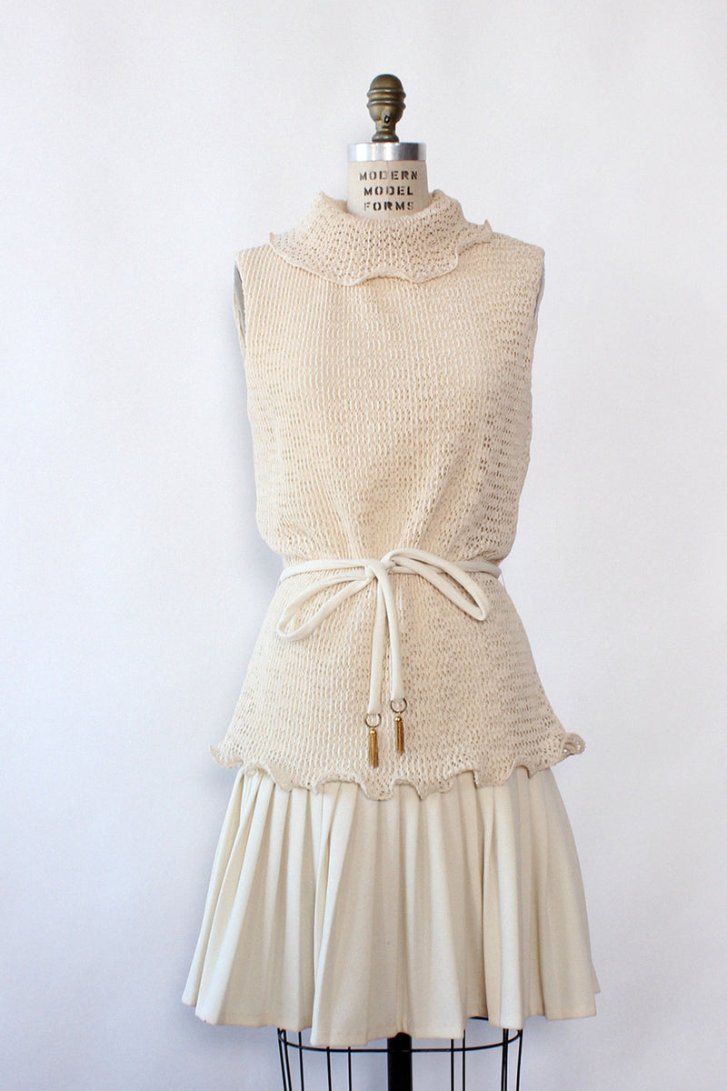 Eve Le Coq Ivory Knit Dress M