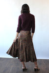 Ralph Lauren Satin Paisley Skirt L