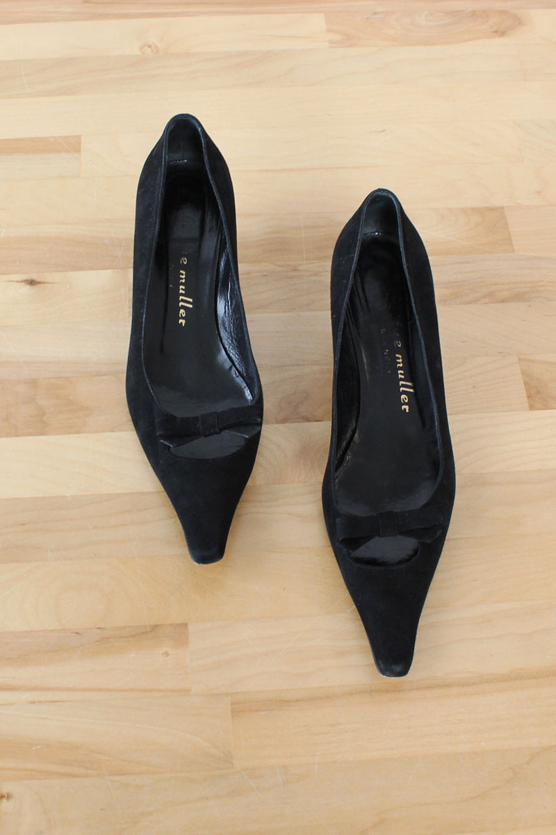 Bettye Mueller Pointy Kitten Heels 7.5-8