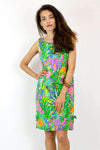 Birds in Barcloth Shift Dress M