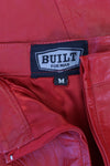 Crimson Leather Pencil Skirt XS