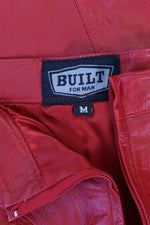 Crimson Leather Pencil Skirt XS