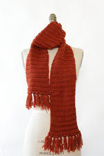 Rust Crochet Scarf