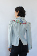 Sundial Embroidered Denim Top S