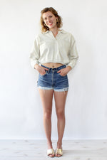 Ecru Collared Pullover S