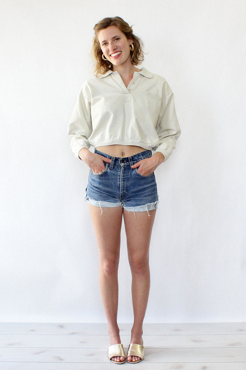 Ecru Collared Pullover S