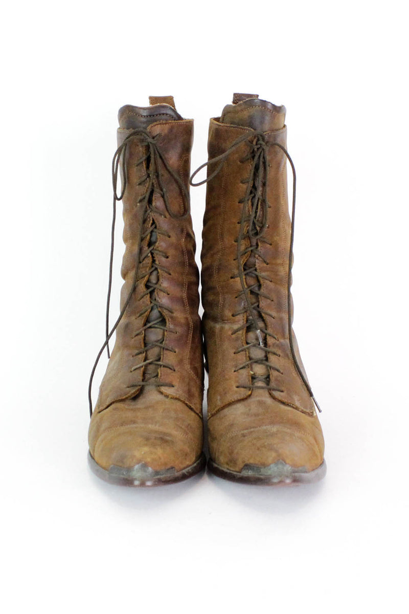 Western Lace Up Boots 7