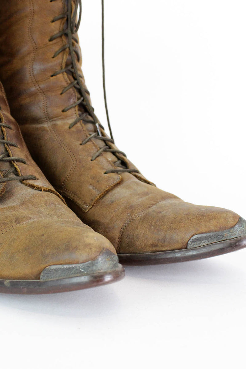 Western Lace Up Boots 7