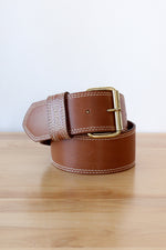 Pecan Leather Belt XS/S