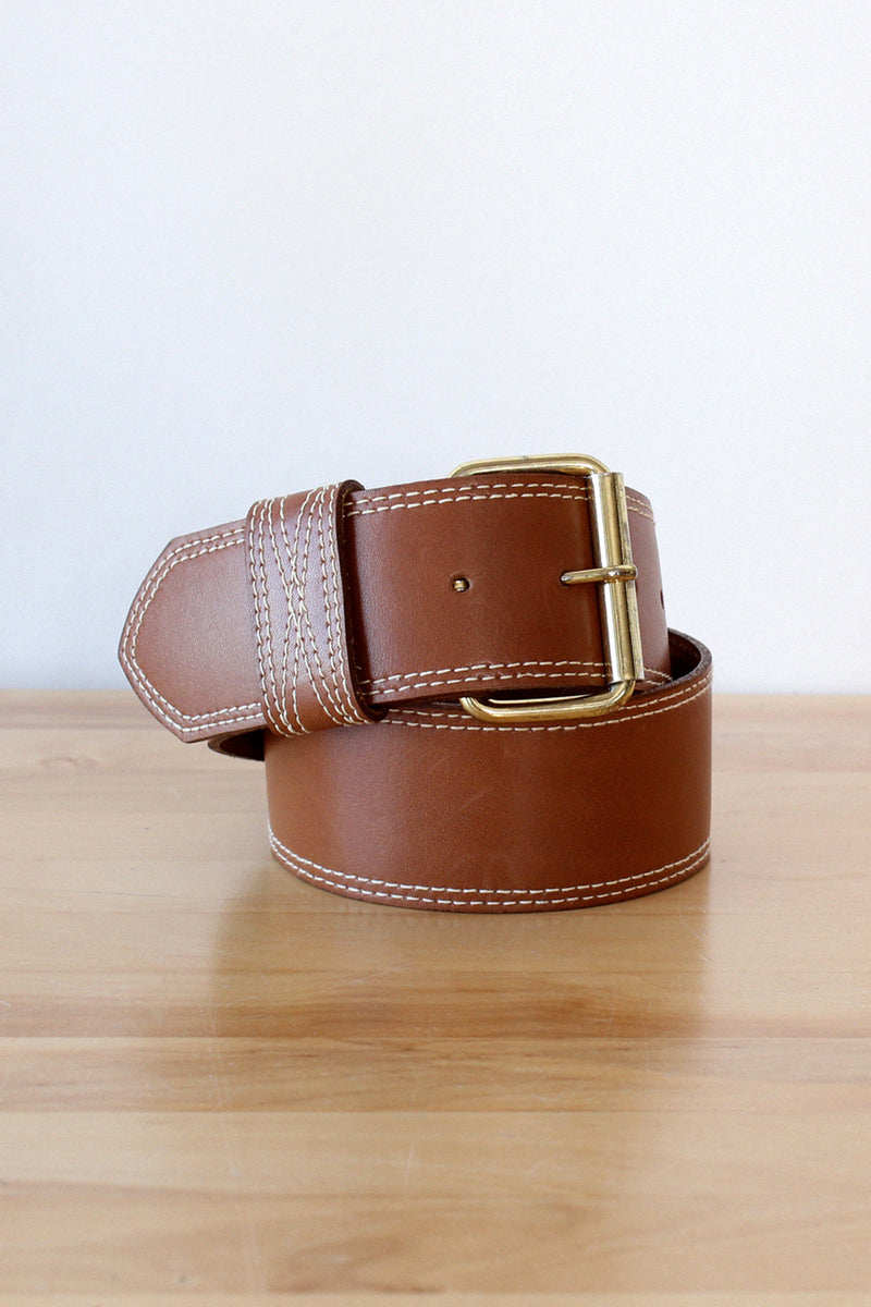 Pecan Leather Belt XS/S