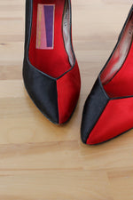 Susan Bennis Two Tone Satin Pumps 8