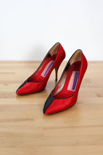 Susan Bennis Two Tone Satin Pumps 8