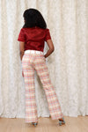 Sunset Plaid Flares M-M/L