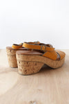 Honey Leather Platforms 8.5