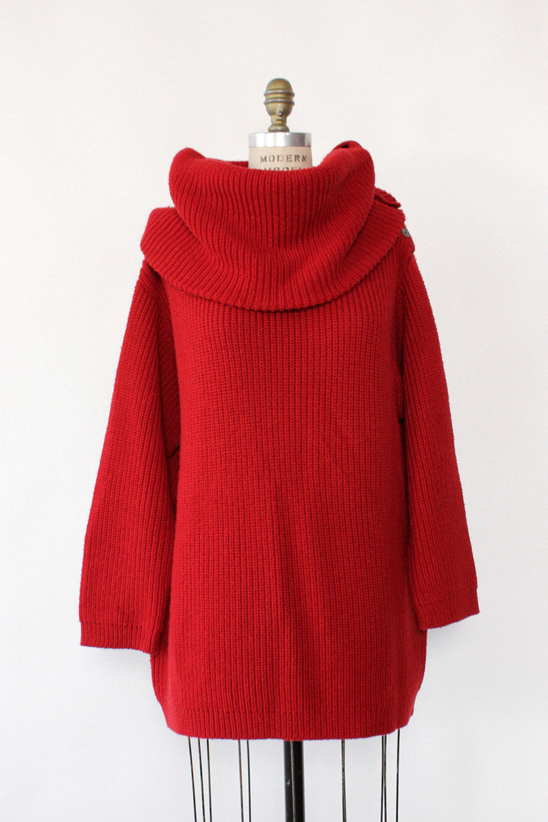Coziest Ruby Wool Sweater S-L
