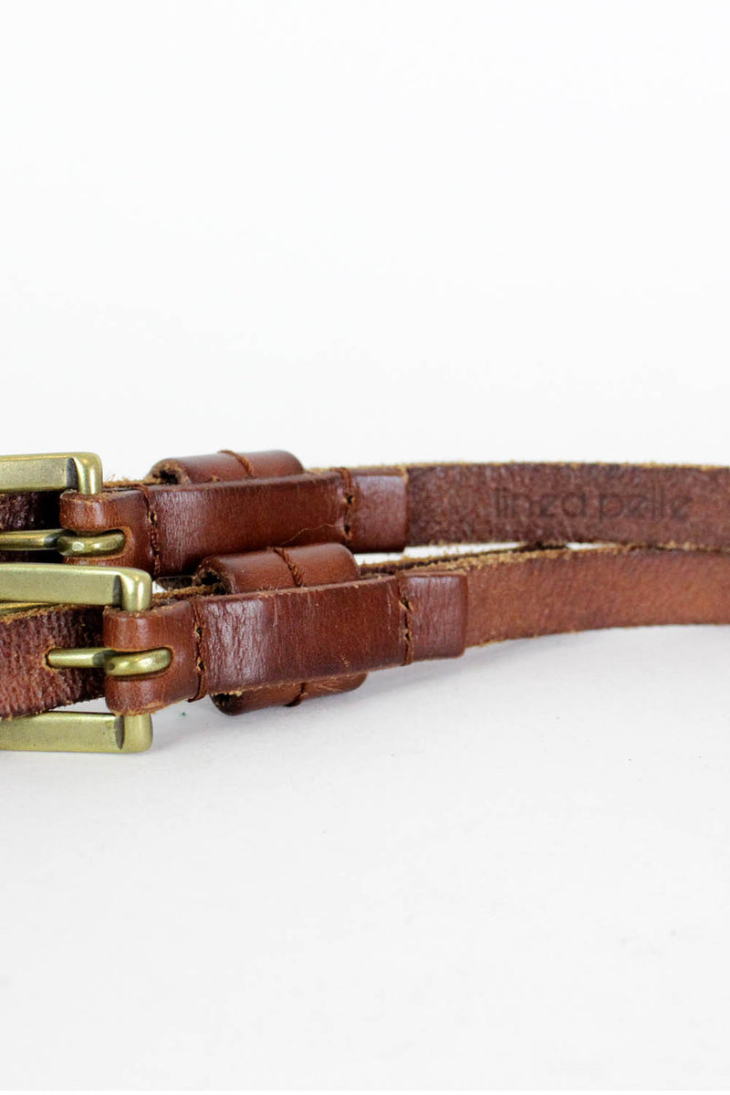 Linea Pelle Double Skinny Belt