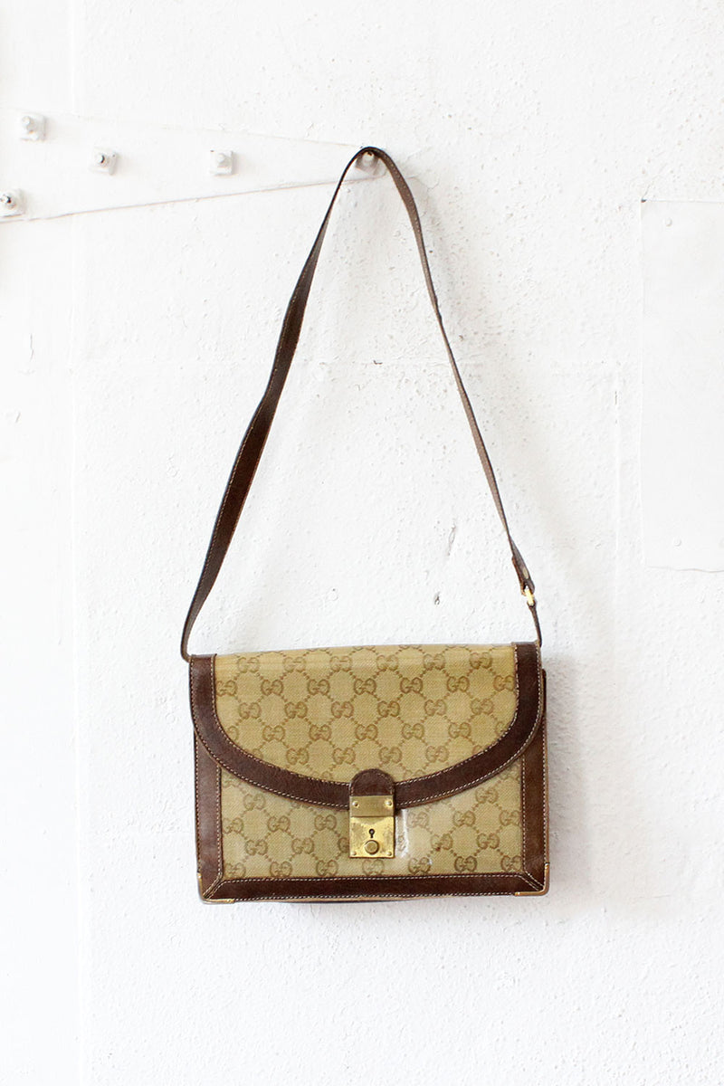 Vintage Gucci Monogram Shoulder Bag