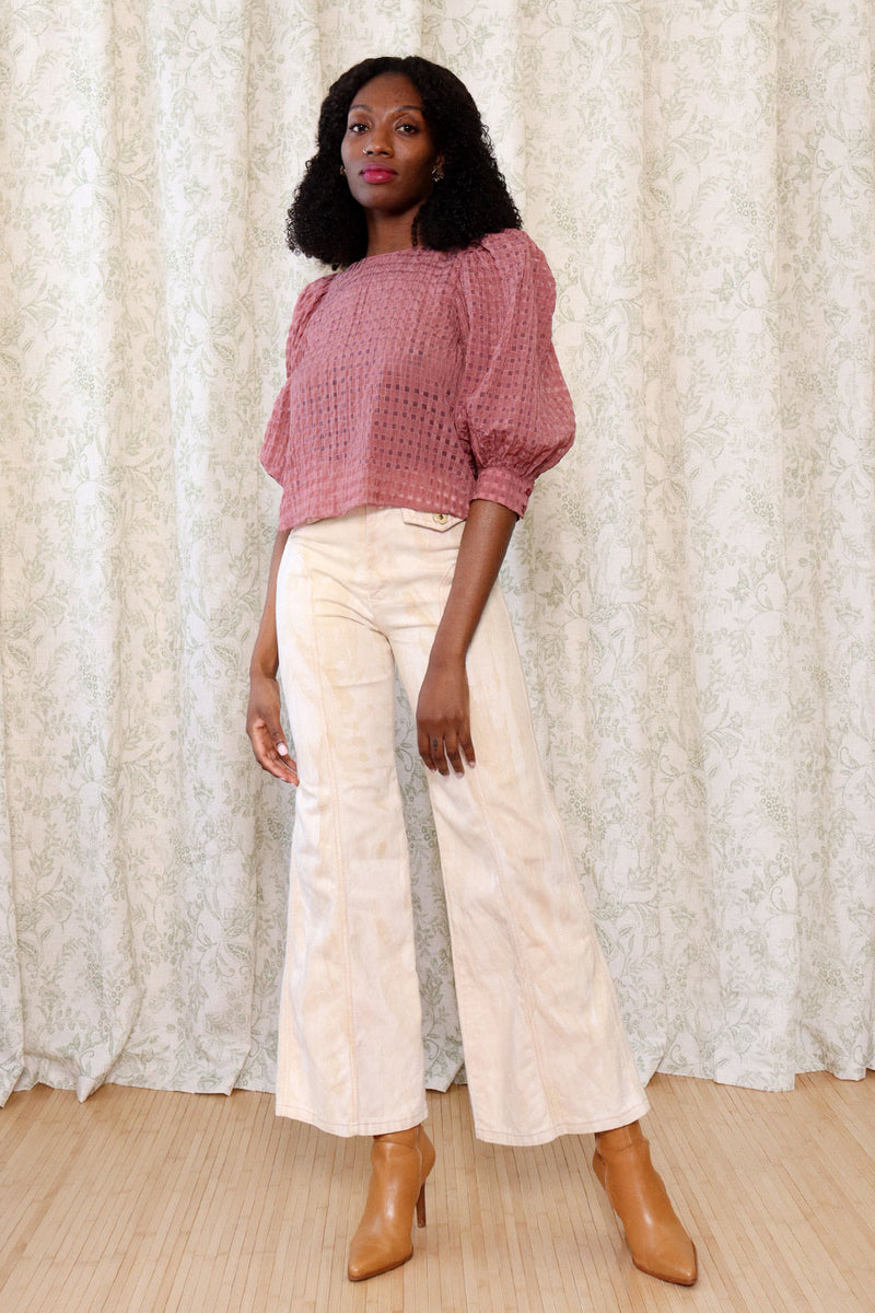 Orchid Check Gauze Blouse XS/S