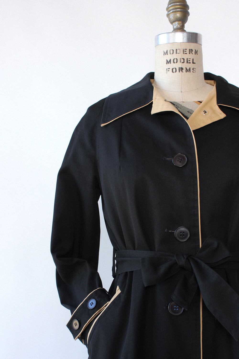 Sanro Black and Tan Trench S/M